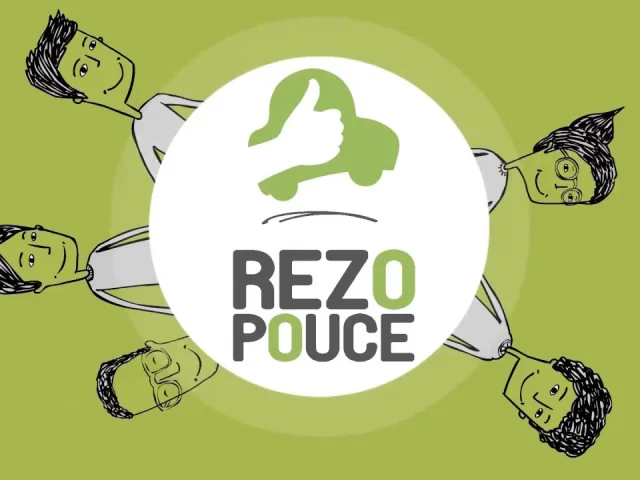 Logo de Rezo Pouce, symbolisant le covoiturage spontané.