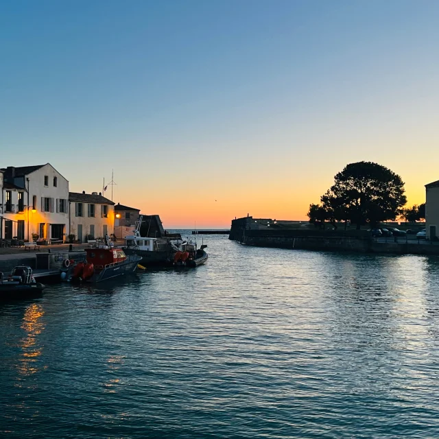 Coucher de soleil sur le port de Saint-Martin