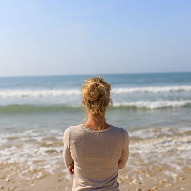 Femme Face A La Mer Plage Des Gollandiere Le Bois Ile De Re By Mathieu Genon