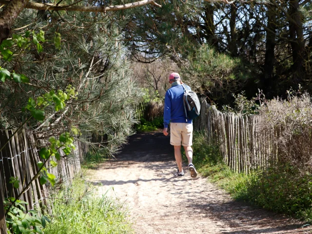 Randonneur Chemin Vers La Plage La Couarde Ile De Re Par Alizee Russeil