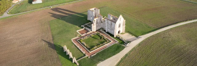 Aerial view Abbaye Des Chateliers La Flotte Ile De Re Jules Serrurier