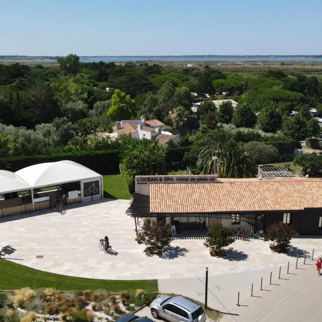 Vue aérienne du camping L'Océan & Spa et ses alentours